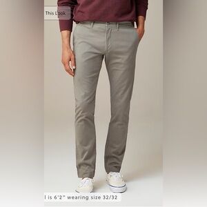 J.Crew 484 Slim-fit stretch chino pant in mushroom